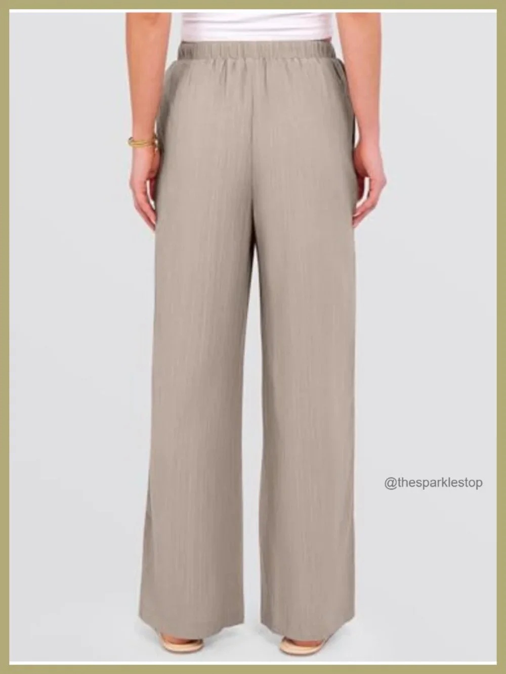 Wide Leg Palazzo Pants with Pockets, Lightweight Casual Lounge Trousers